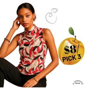 POPCORN SLEEVELESS TOP SZ M